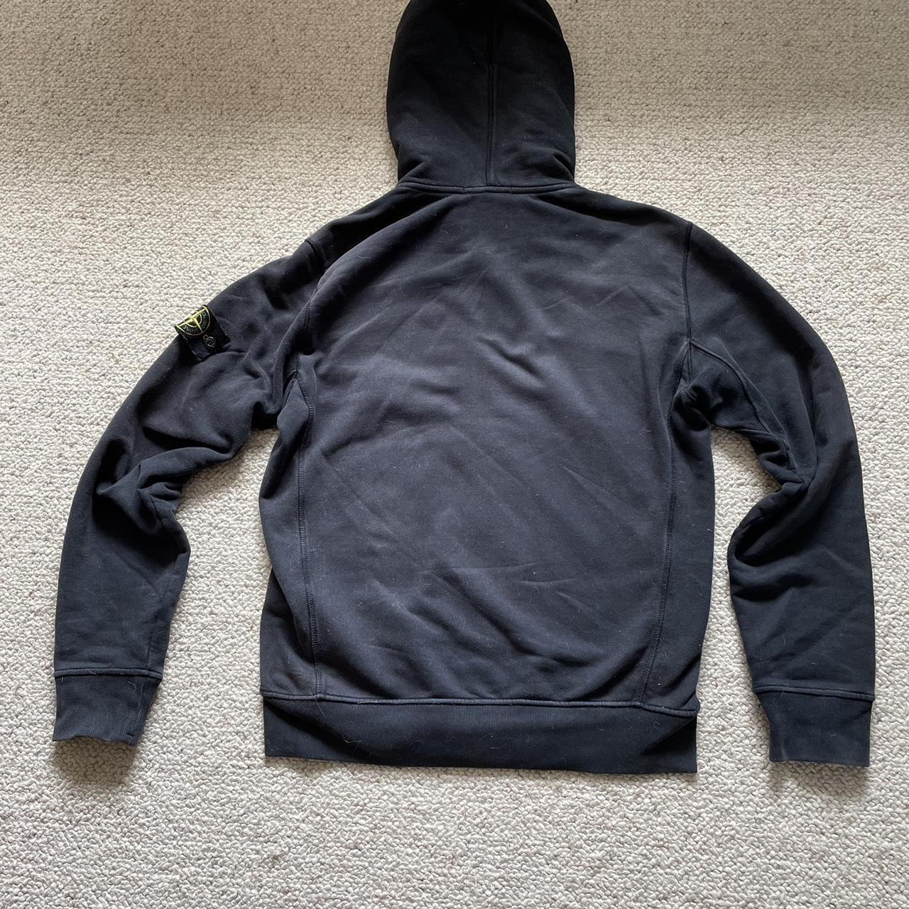 Navy blue stone island hoodie. Size Medium, could... Depop