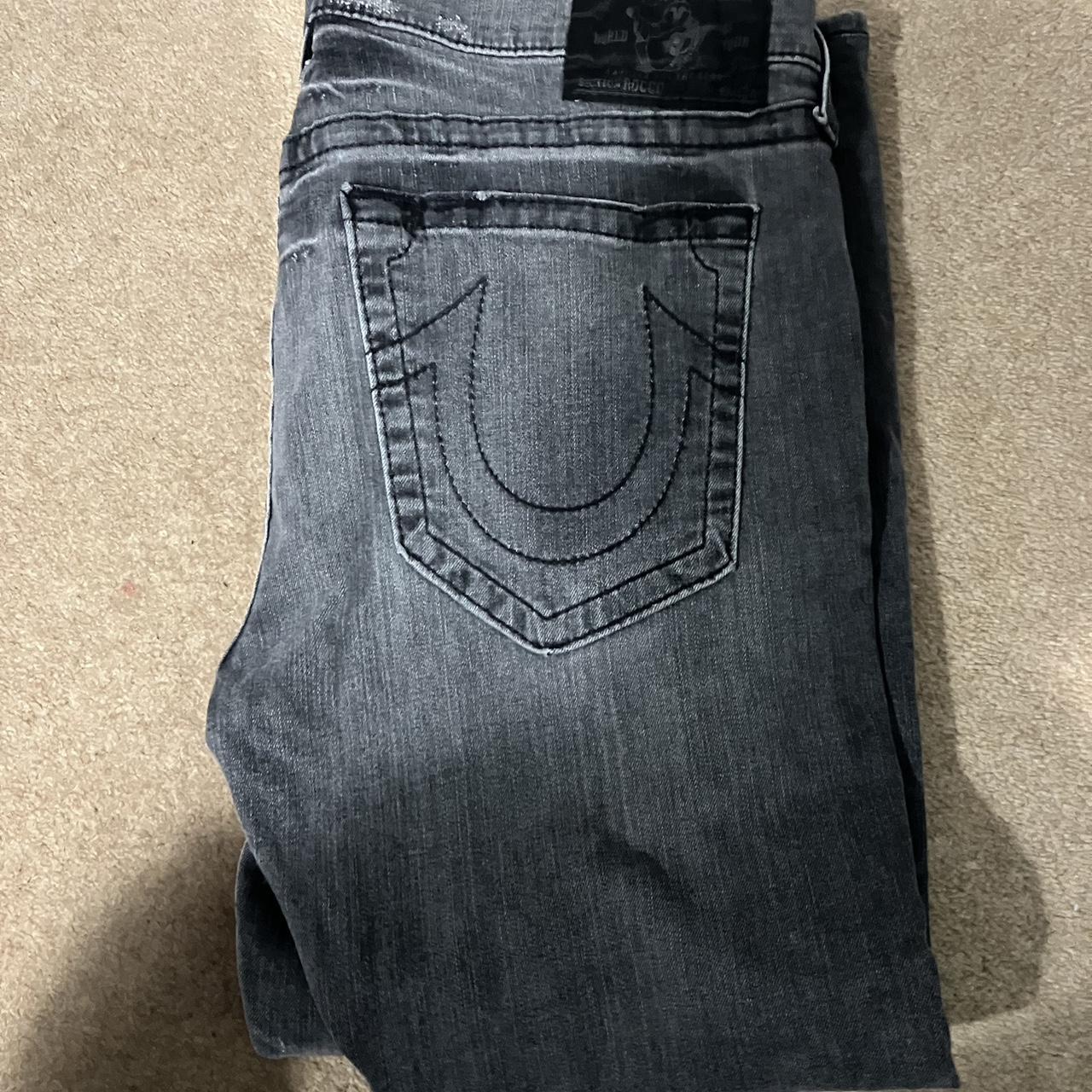 True Religion Men's Black Jeans | Depop