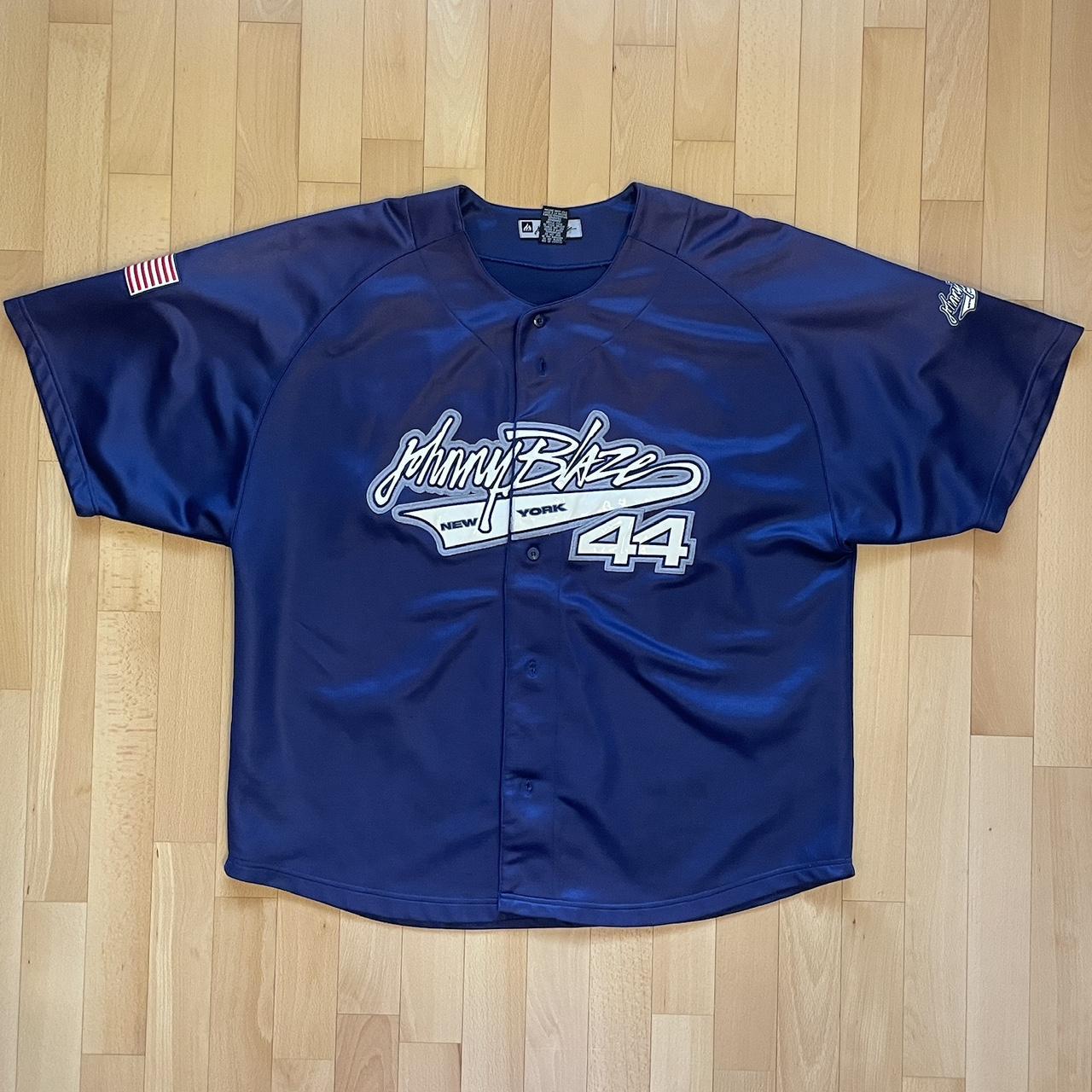 シャツ VTG 00s JOHNNY BLAZE SETUP JERSEY Johnny Blaze Jersey Size XL Dark | Depop