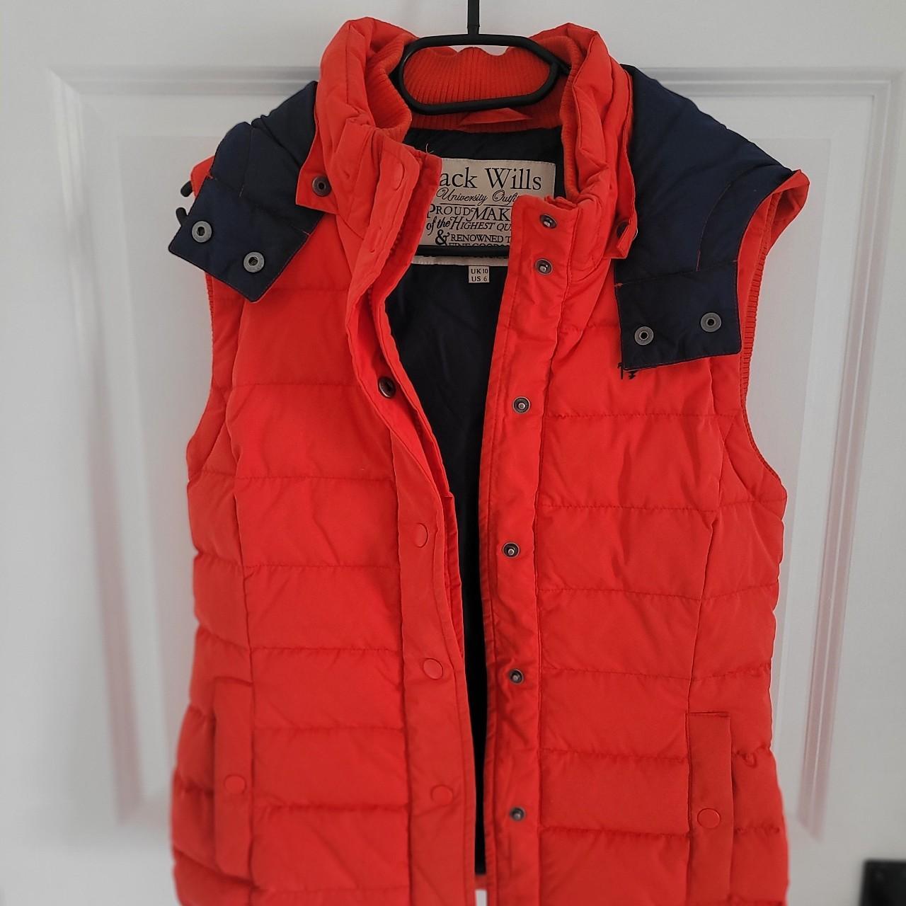 Jack Wills red and navy Gilet. Worn once or twice. Depop