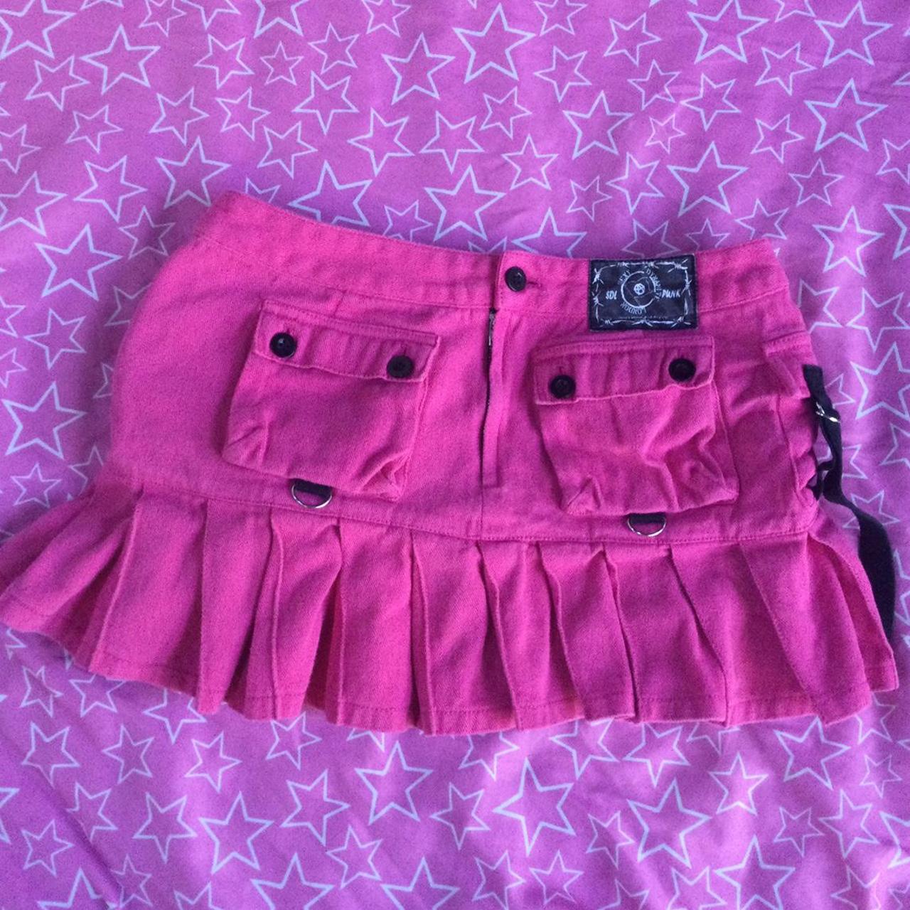 Women's Pink and Black Skirt | Depop