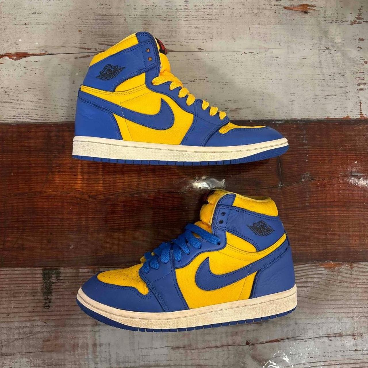 jordan 1 blue brown yellow