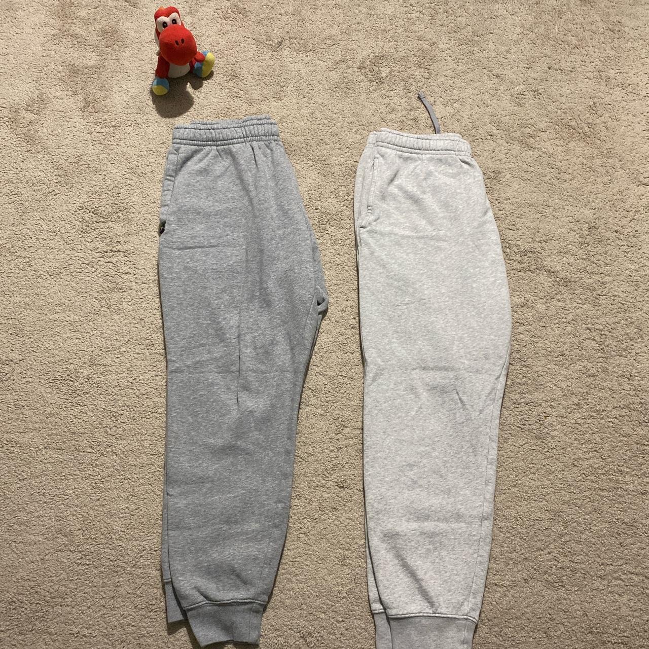 Nike Men's Grey and White Joggers-tracksuits | Depop