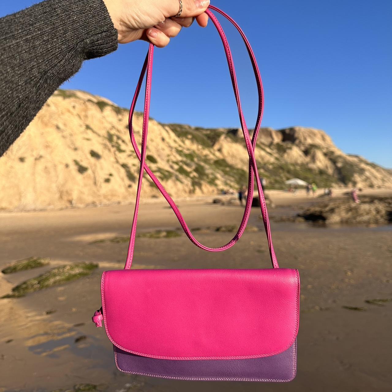 Women's Pink and Orange Bag Depop