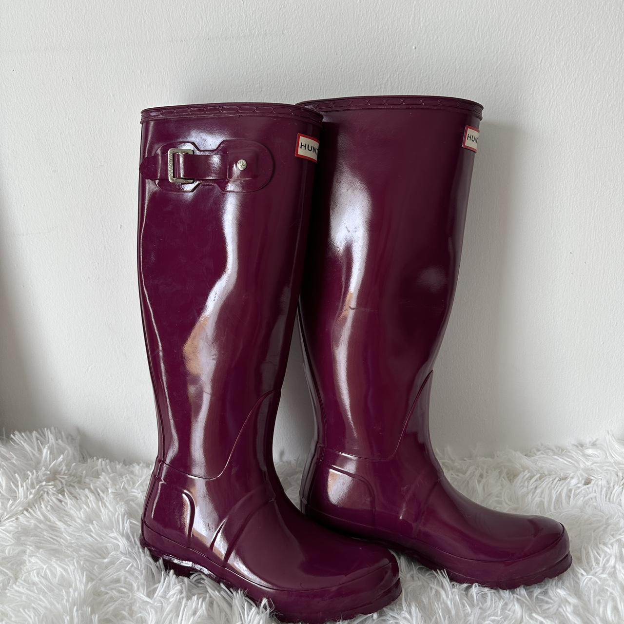burgundy rain boots