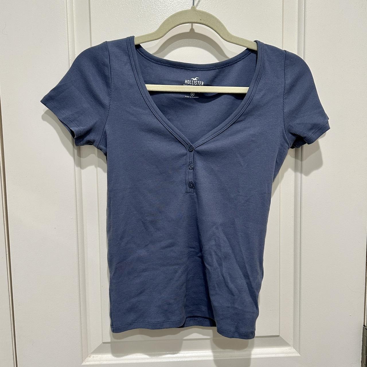 hollister henley tshirt only wore once, just not... Depop