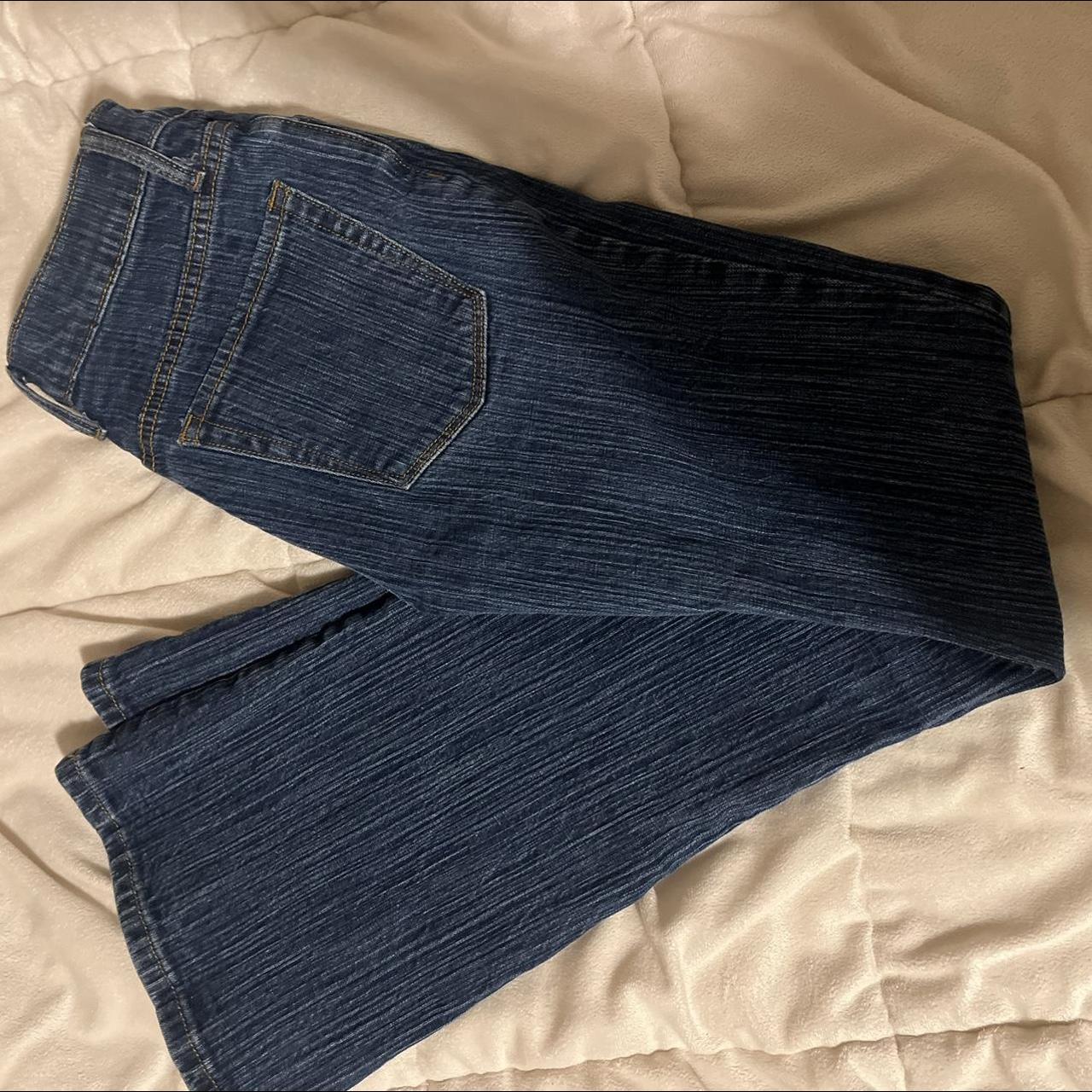 brandy melville blue flare jeans one size fits S... Depop