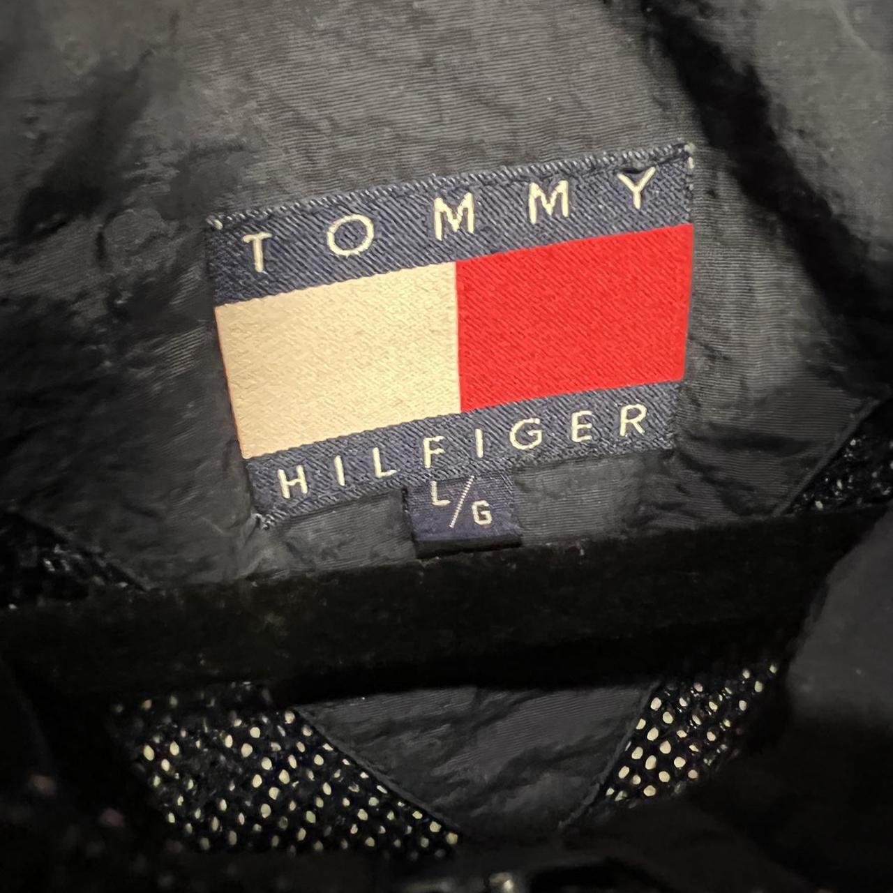 Tommy Hilfiger Men's Green and Cream Jacket | Depop