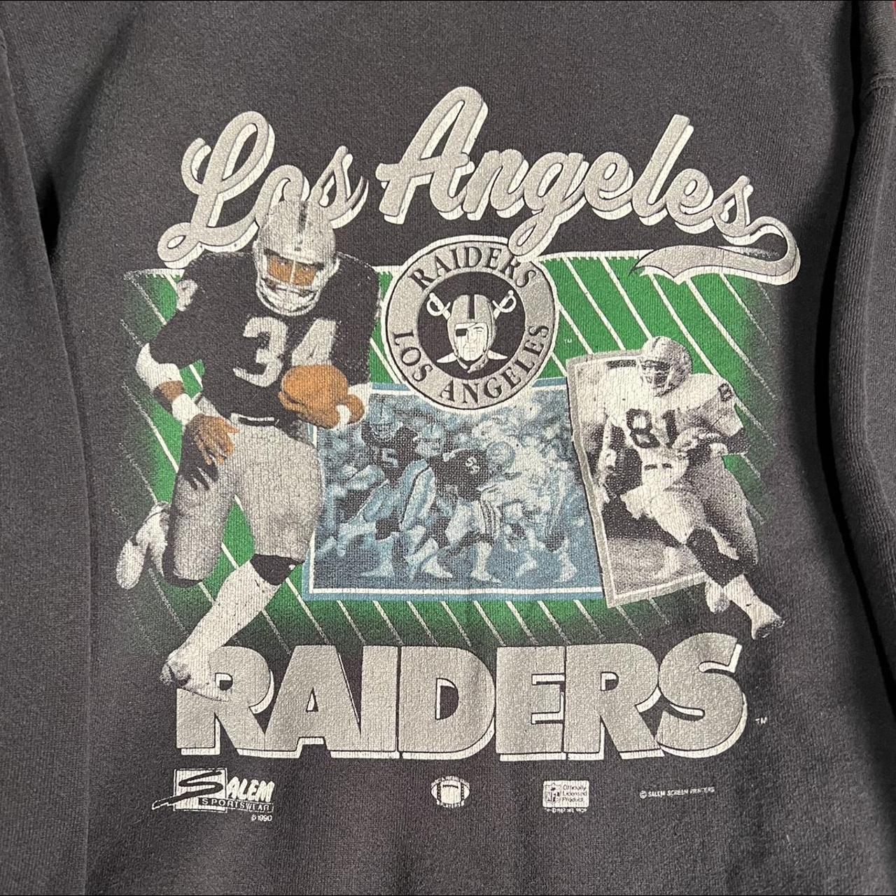 Vintage Los Angeles Raiders Tee 1990 AFC champs - Depop