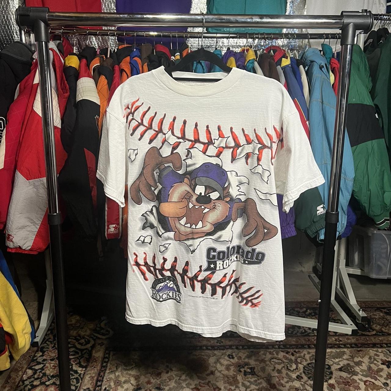 Vintage MLB Colorado Rockies Looney Tunes Shirt, Colorado Rockies