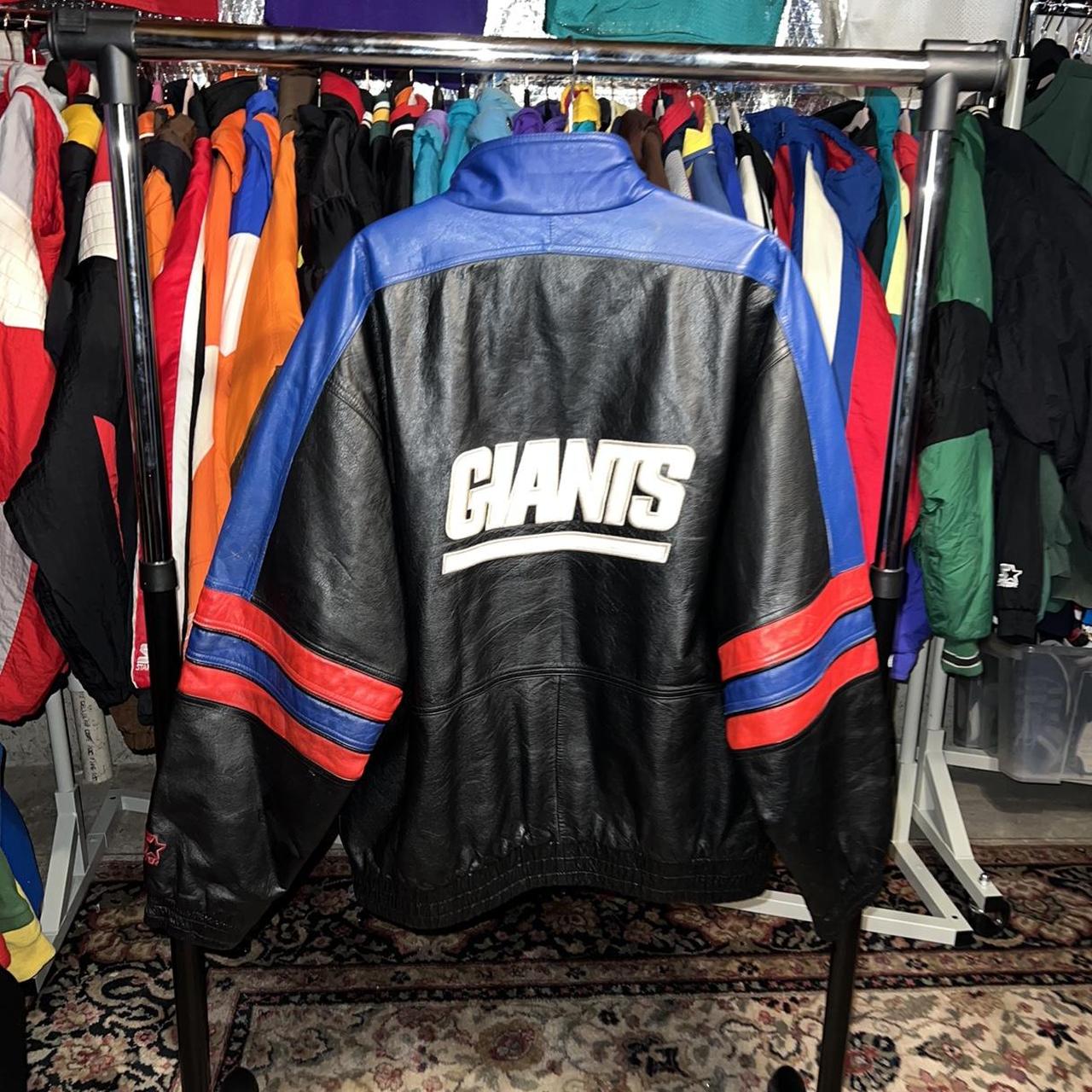 NY Giants vintage jacket Size L #nygiants #vintage - Depop