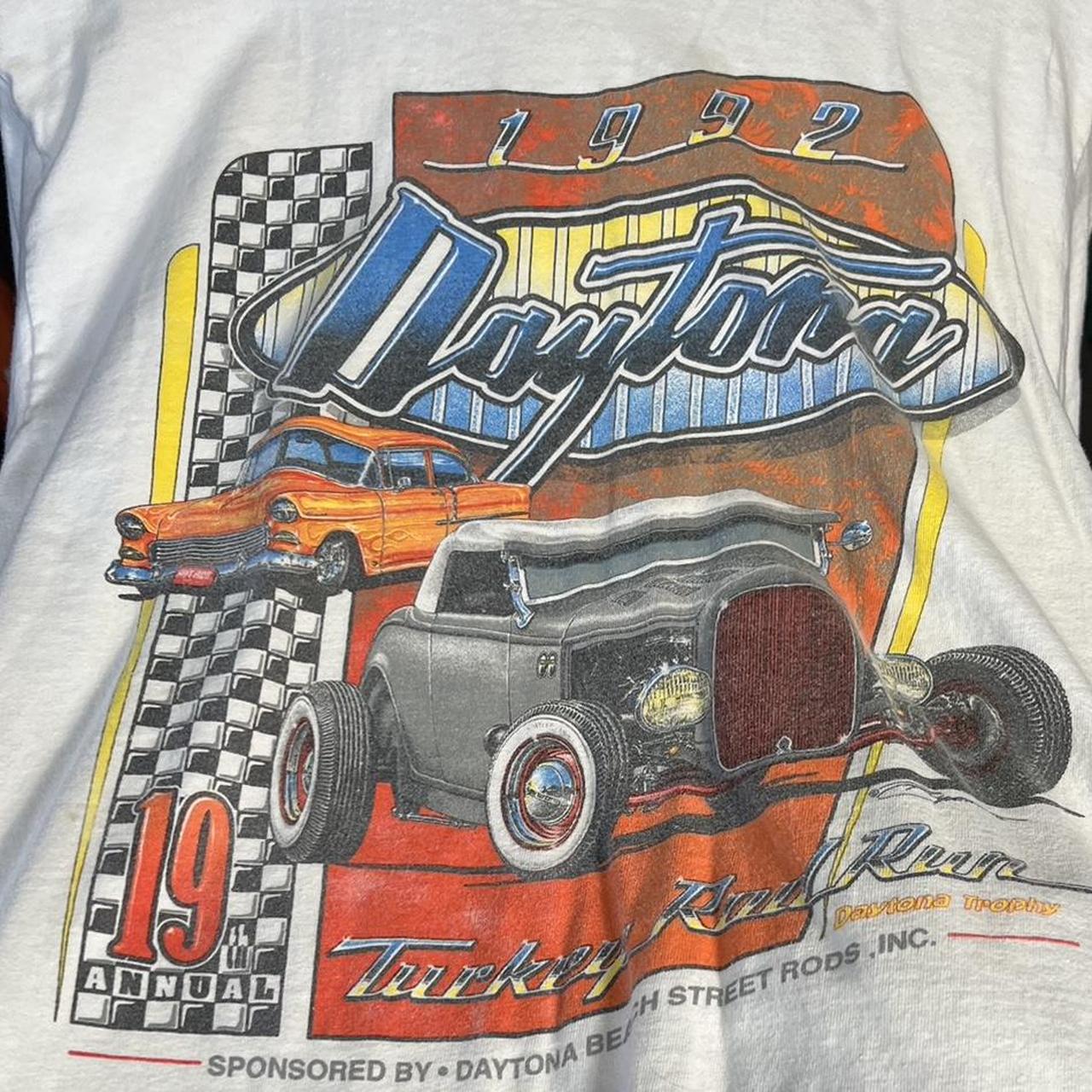 -Vintage 1992 Hanes Beefy Daytona Beach Street Rods... - Depop