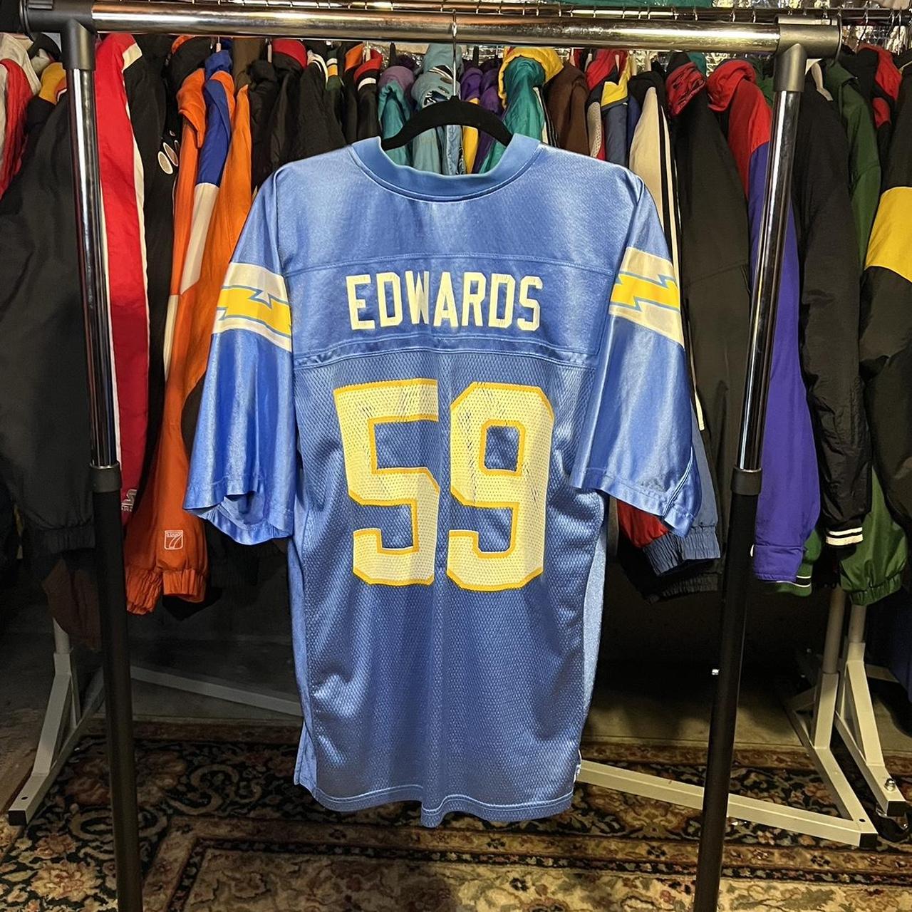 Reebok Linebacker Donnie Edwards # 59 NFL San Diego Chargers Blue Jersey Sz  M for Sale in Rodeo, CA - OfferUp