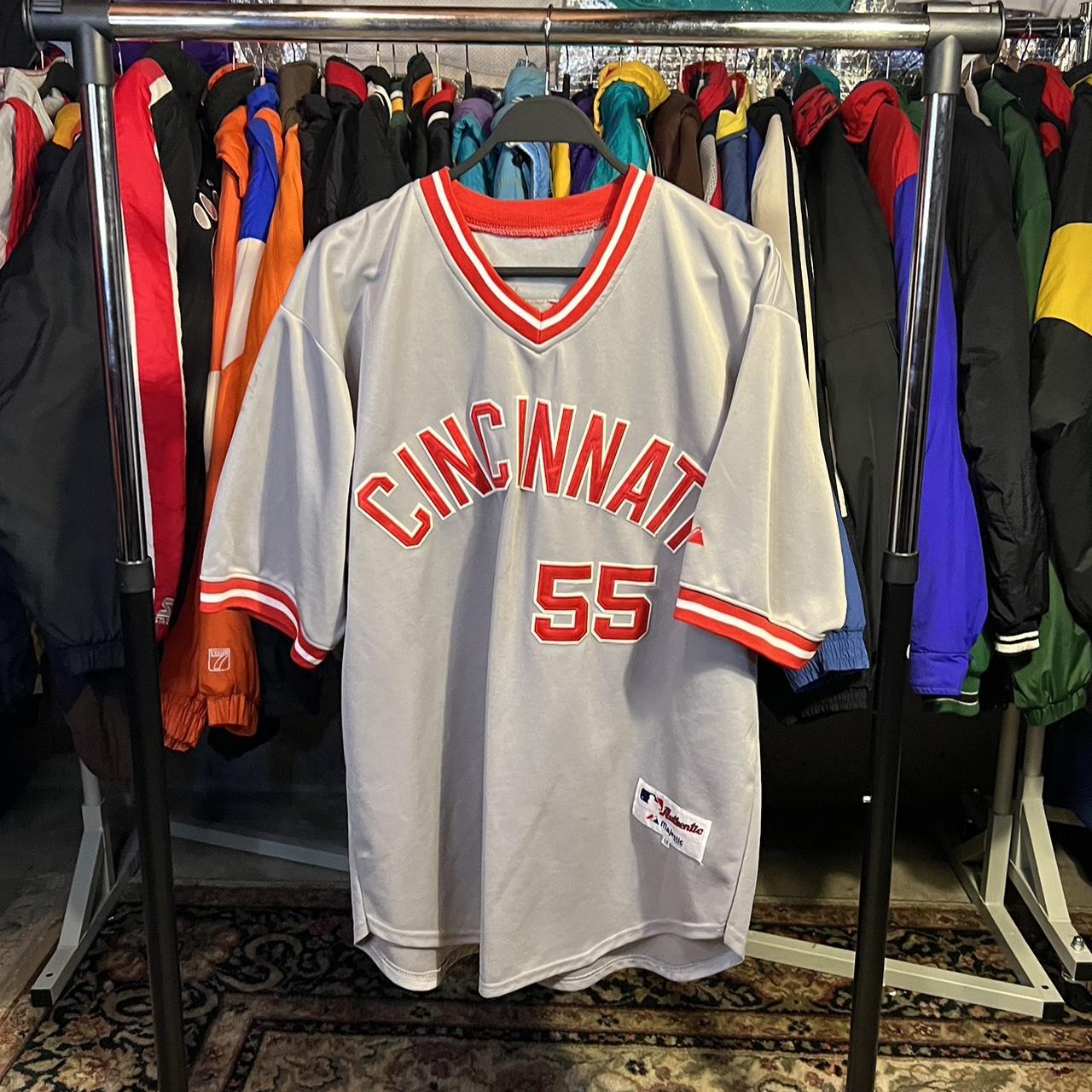 grey cincinnati reds shirt mlb genuine merchandise - Depop