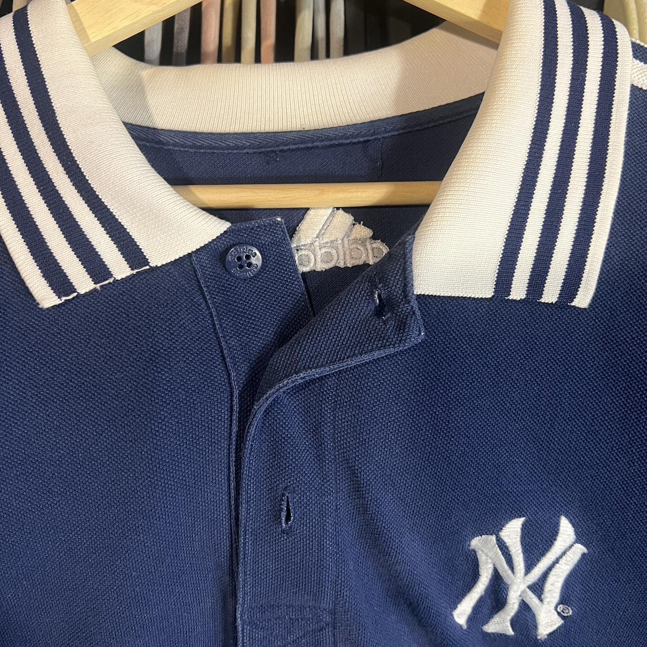 Vintage Adidas Yankees collared jersey Super - Depop