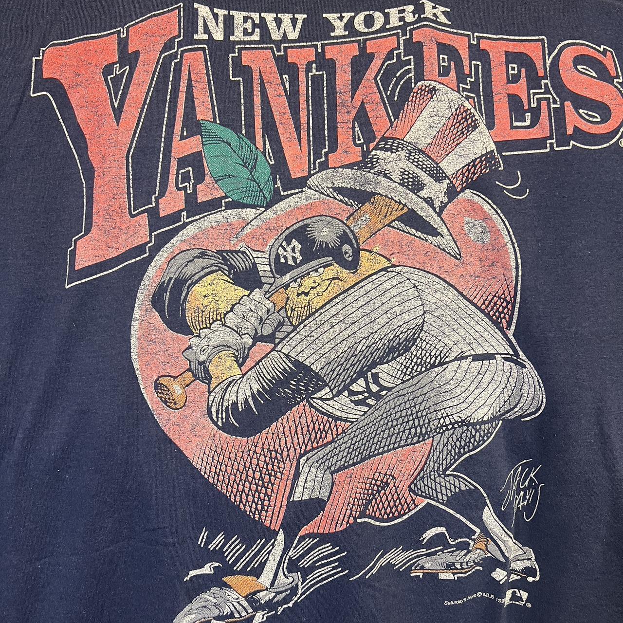 Vintage Lou Gehrig Iron Horse NY Yankees Caricature T-shirt 1989