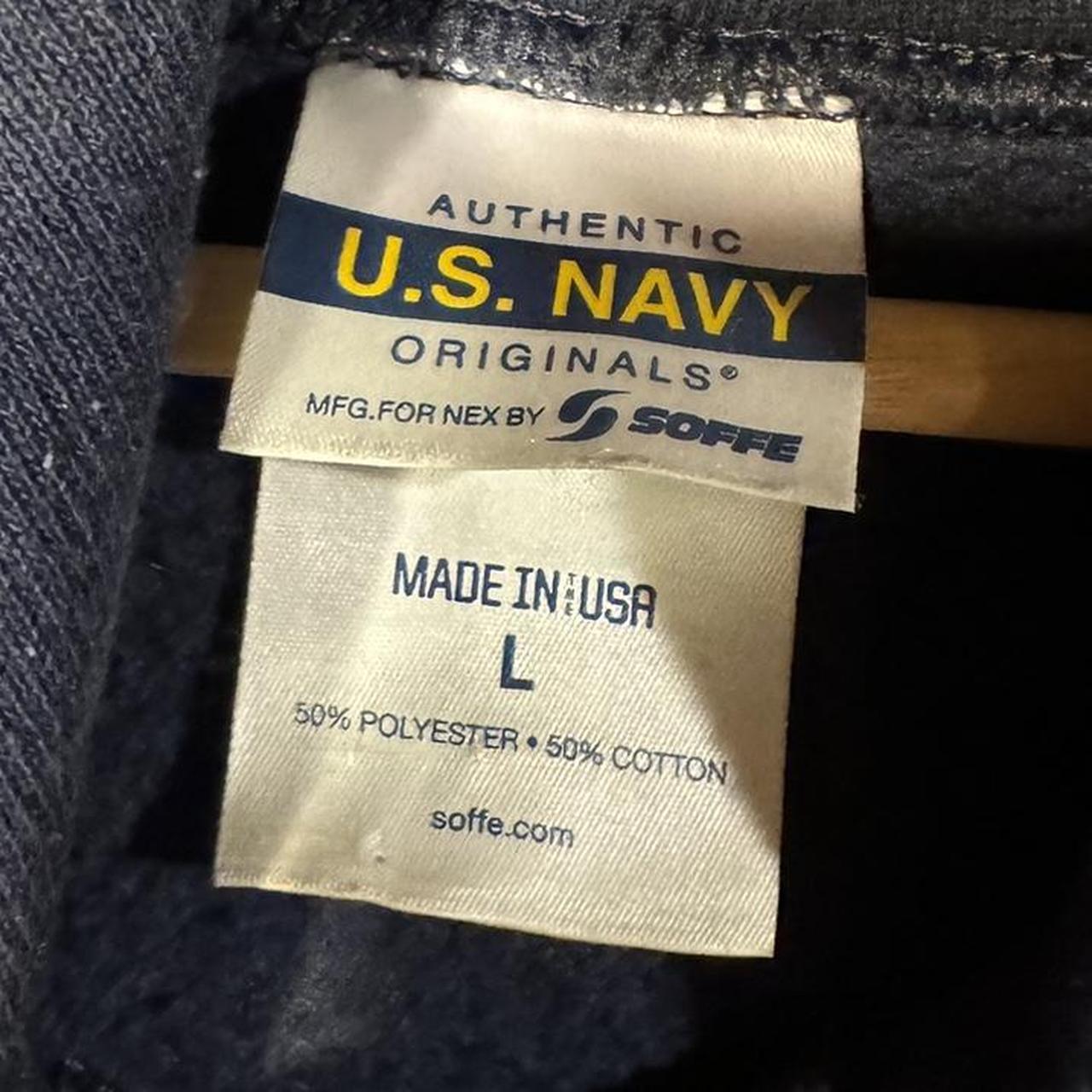 Vintage 90's SOFFE NAVY 3M Reflective Heavy Hoodie | Depop