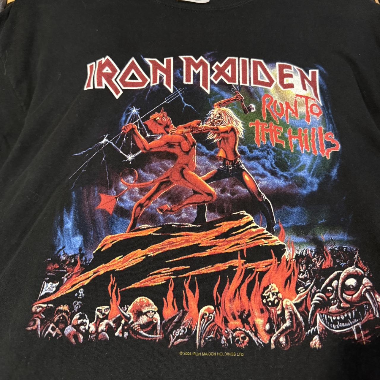 Vintage 2004 Hanes Iron Maiden “Run to the hills” | Depop