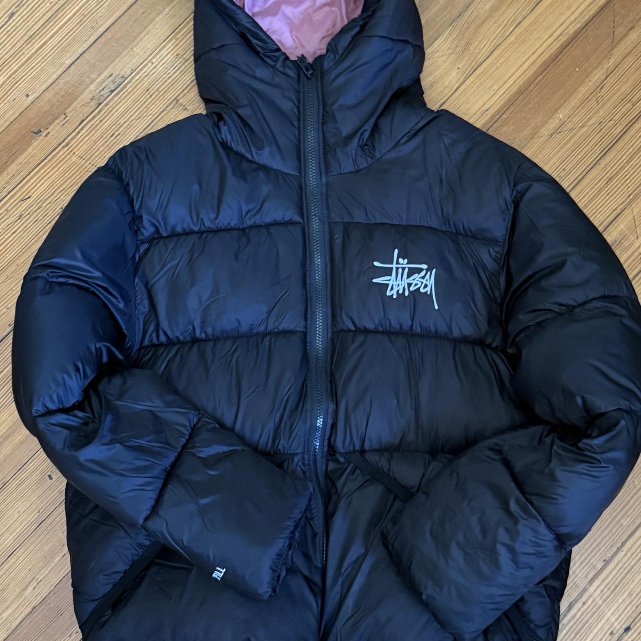 ジャケット・アウター 90s old stussy n-3b far down coat jacket Vintage Stussy Outdoor Quilted Line Nylon Puffer Jacket