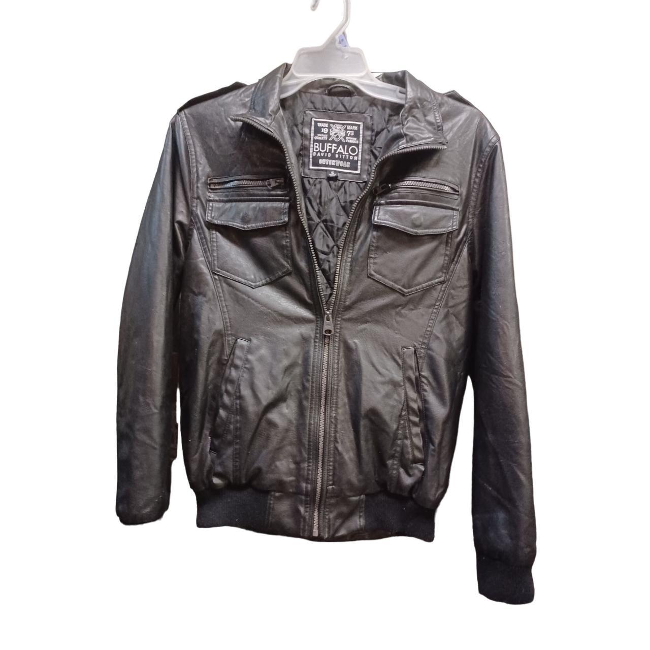 Buffalo David Bitton Mens Faux LeatherJacket Small... - Depop