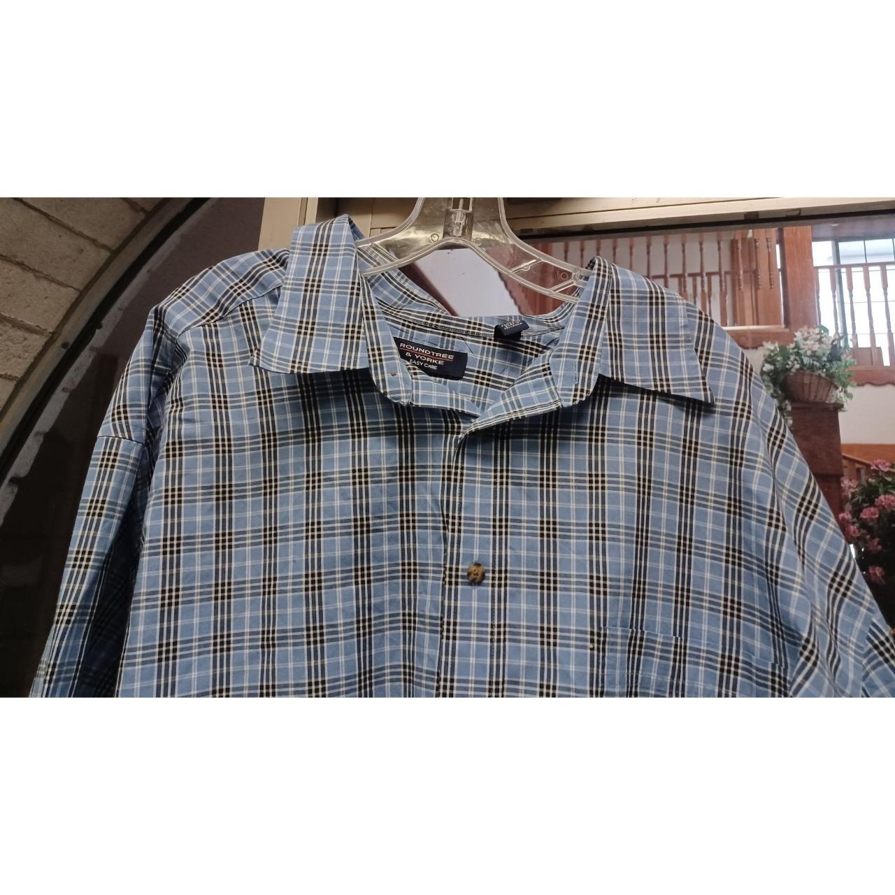 Roundtree & Yorke Easy Care Men's Button-Up Shirt SZ - Depop