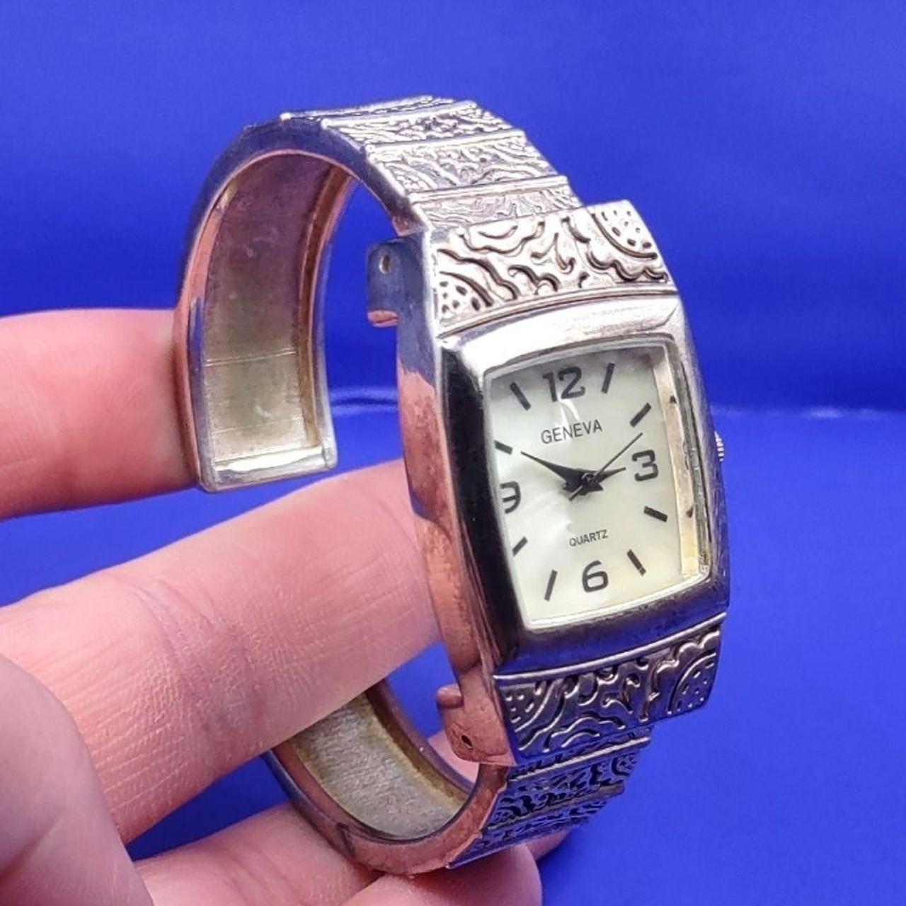 Geneva Quartz Watch Silver Stainless Steel Geneva Classic