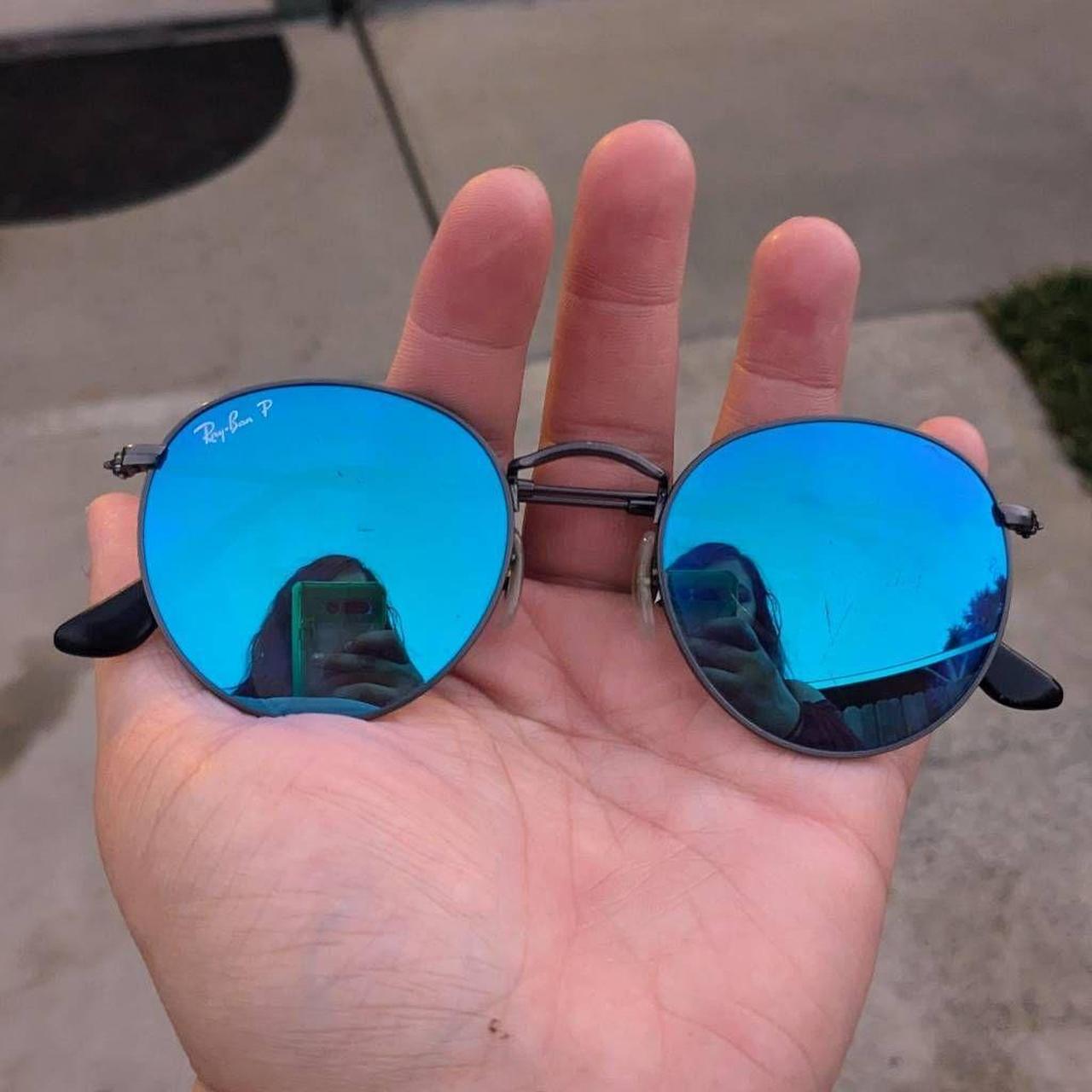 Round Sunglasses Ray Ban Sunglasses With Blue Lenses Ray-Ban
