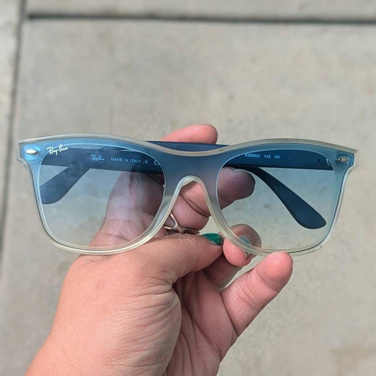 Ray Ban Blaze Wayfarer Grey Blue Gradient