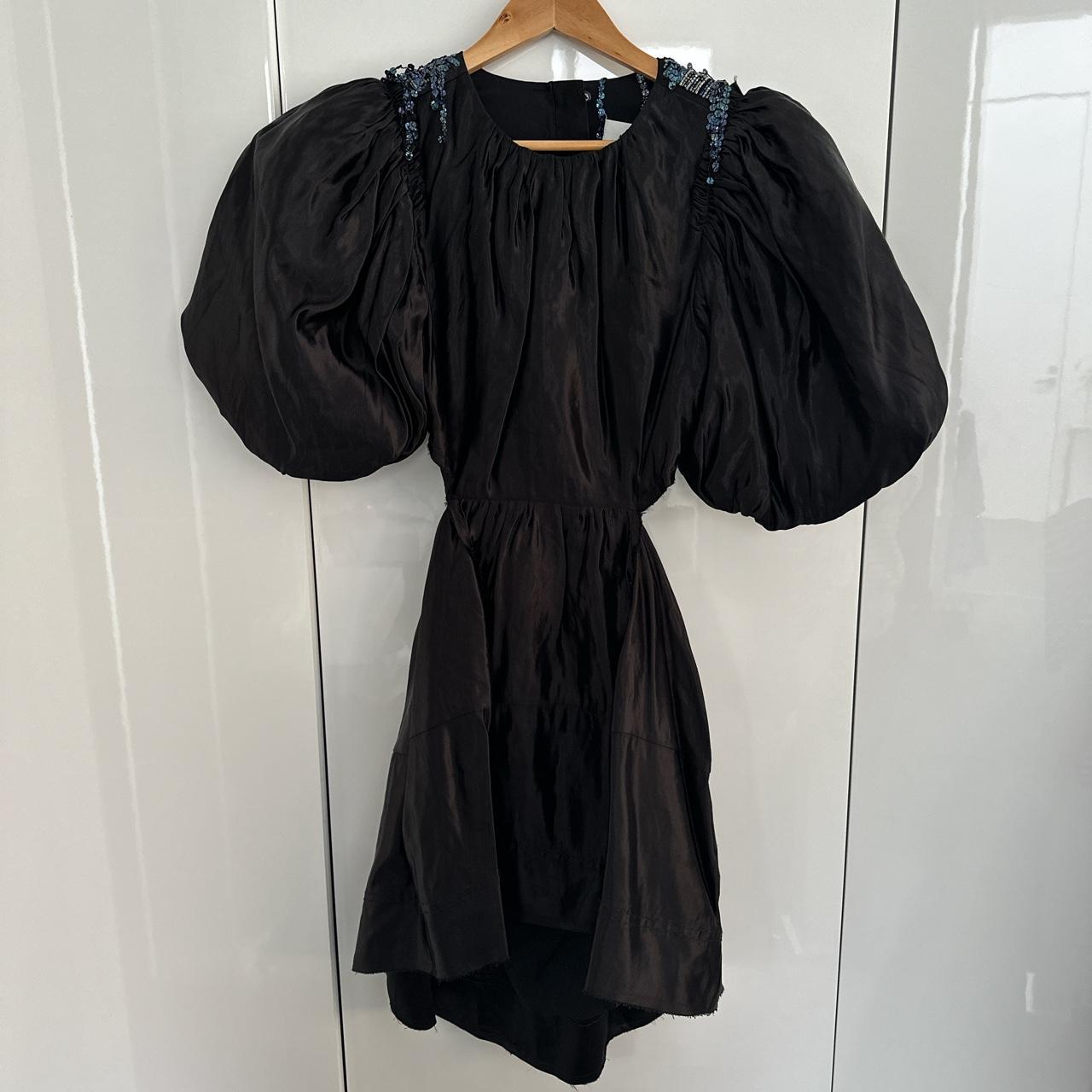 Aje black sequinned dress - brand new, never worn.... - Depop