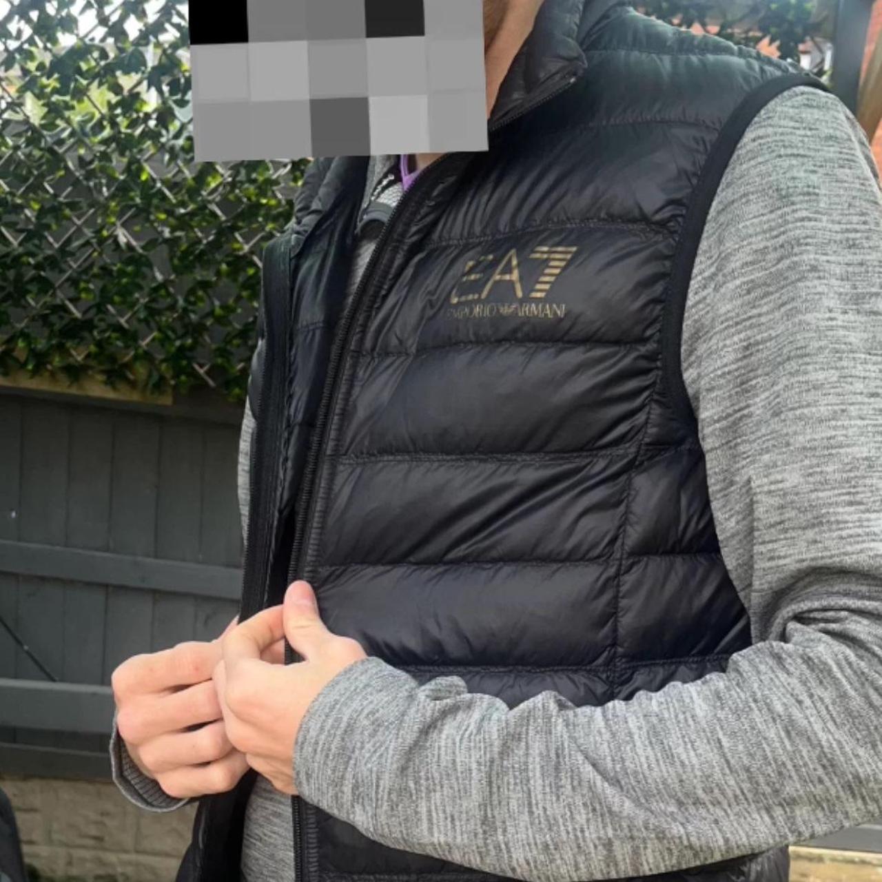 Ea7 hooded gilet best sale