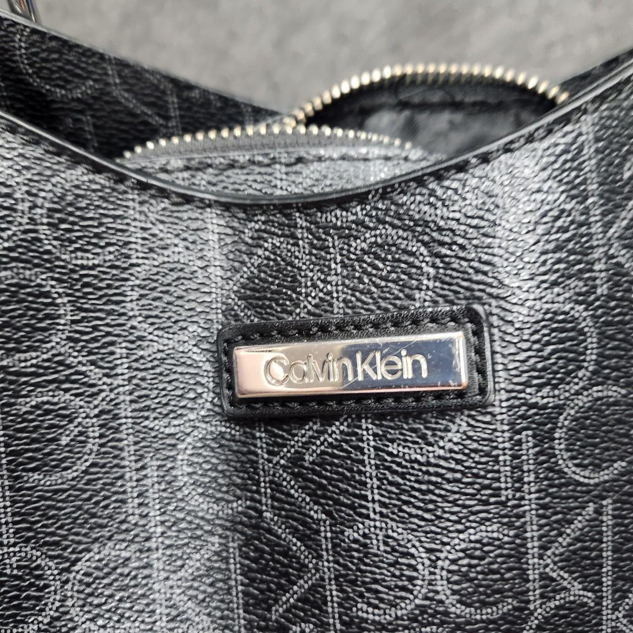 Calvin Klein black handbag, silver hardware. Great... - Depop
