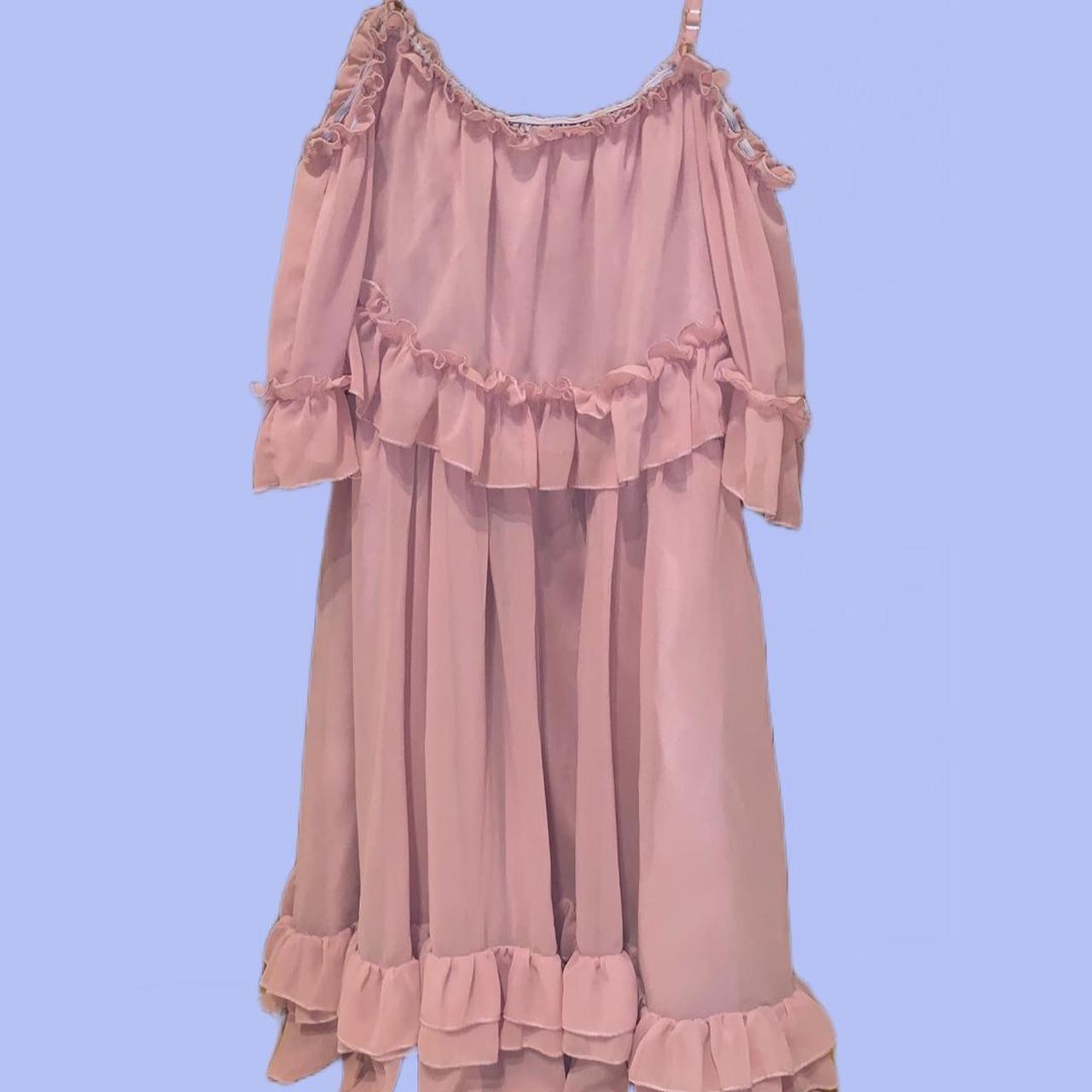 rose pink ruffle dress 🧚‍♀️ details - never worn new... - Depop