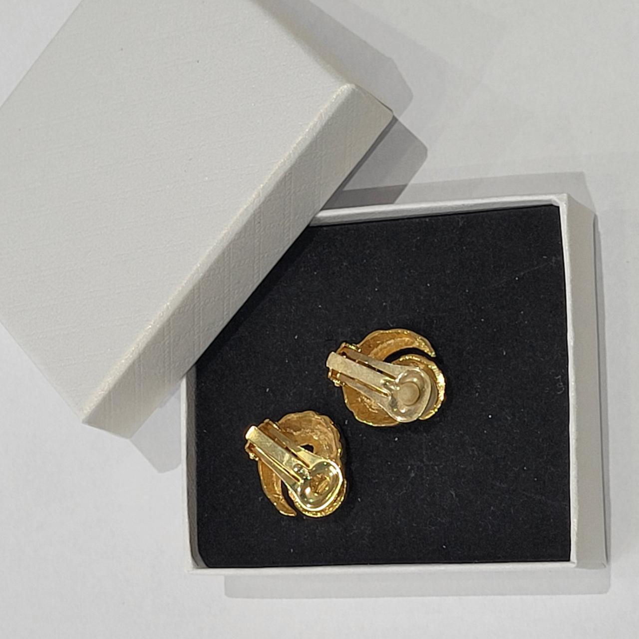 Stunning gold tone clip on earrings Depop