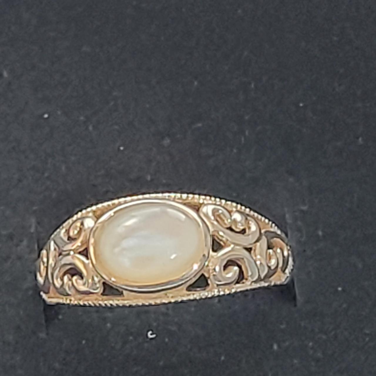 Pia Silver 925 Moonstone Ring. Ring Size... - Depop