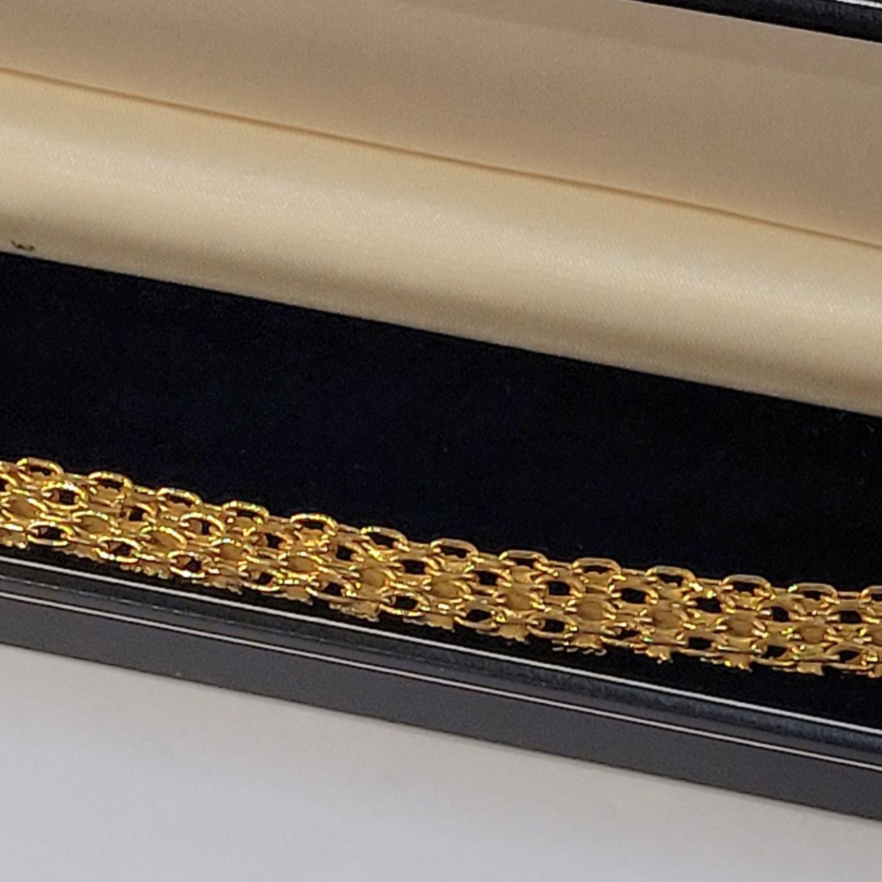 Vintage Gold Plated Bracelet Stamped JH Collected... Depop