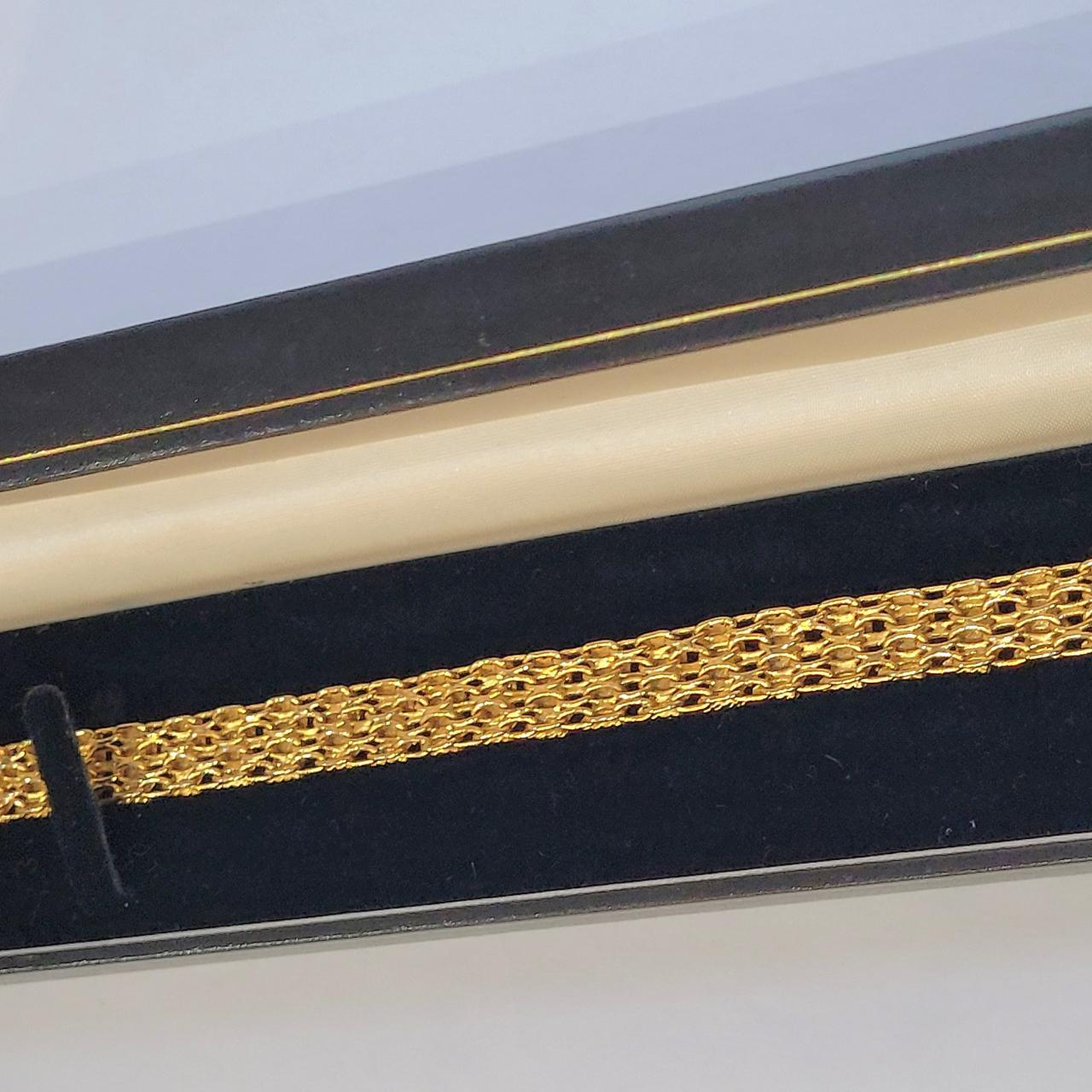 Vintage Gold Plated Bracelet Stamped JH Collected... - Depop