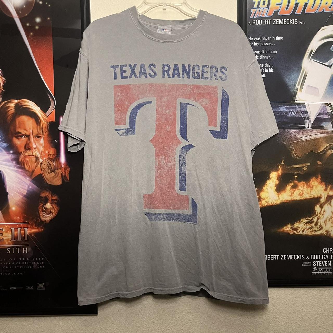 grey texas rangers shirt