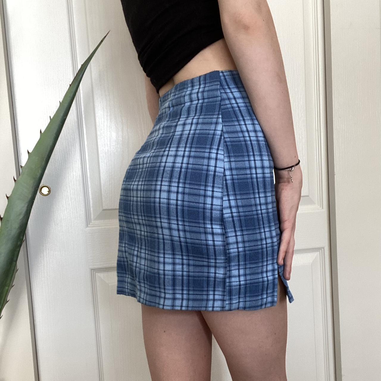 Blue plaid 2024 skirt brandy