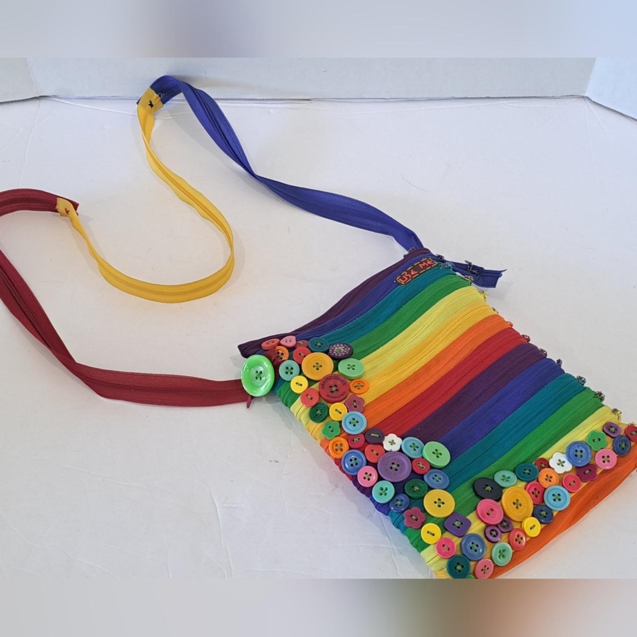 NWT Parker & Hyde East West White Rainbow Neoprene Crossbody Purse Bag  Pride | eBay