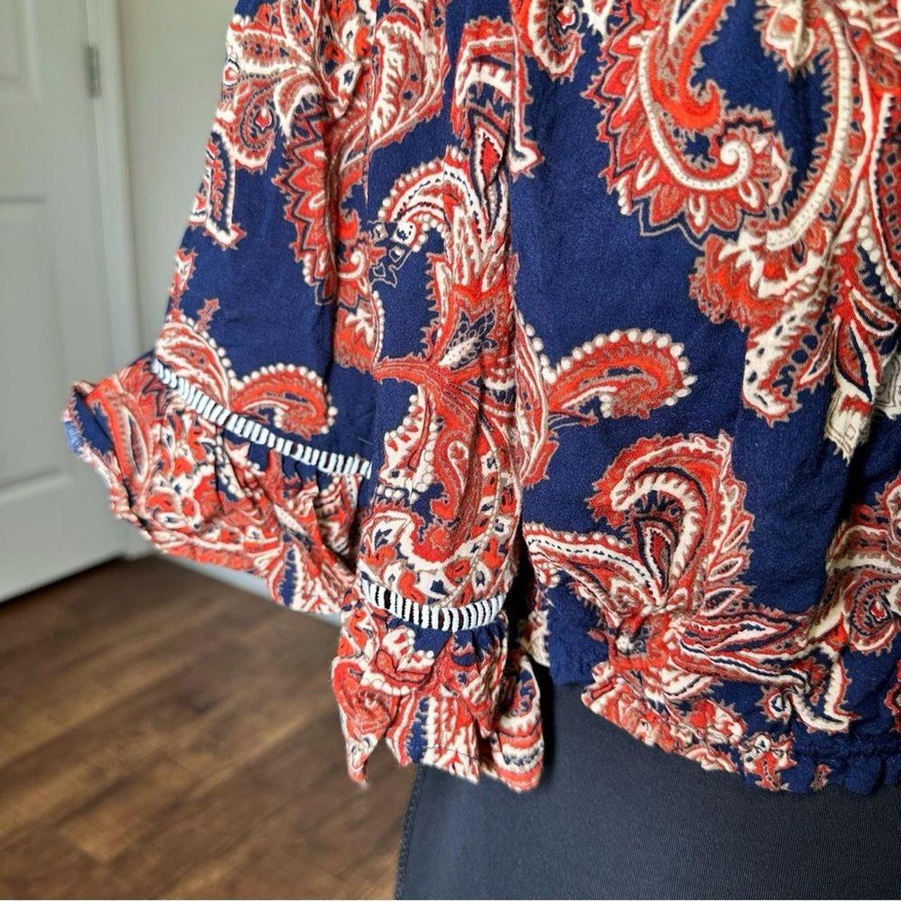 Source Unknown Women's Blouse - Blue/Red - L – Th… - image 4