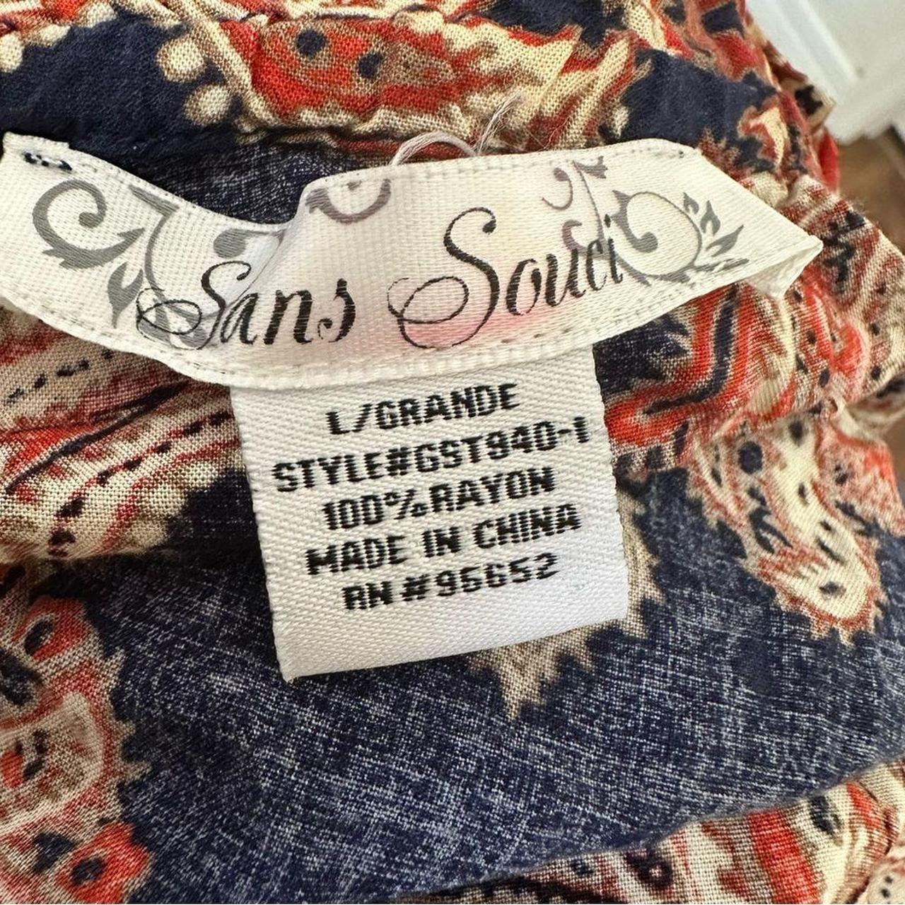 Source Unknown Women's Blouse - Blue/Red - L – Th… - image 2