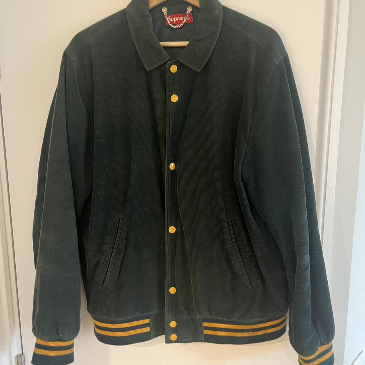 Vintage supreme corduroy varsity jacket Large... - Depop