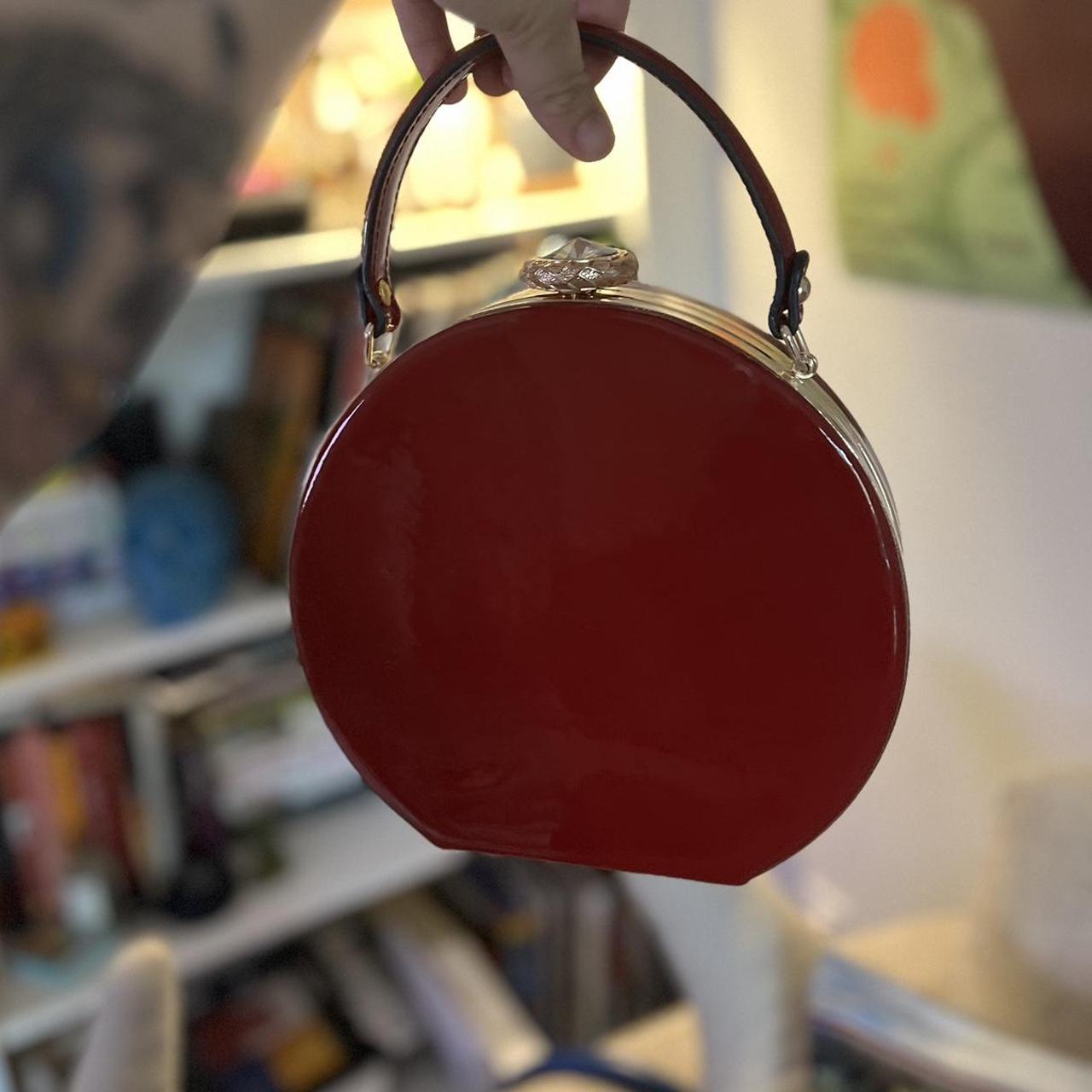 Round clearance red handbag