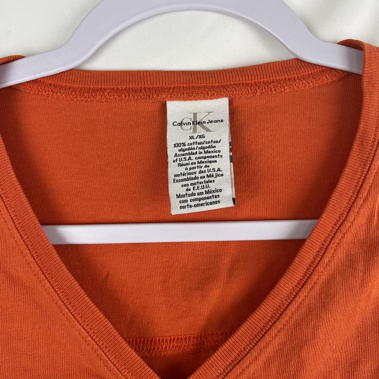 Calvin Klein Jeans Women's Orange Shirt | Depop