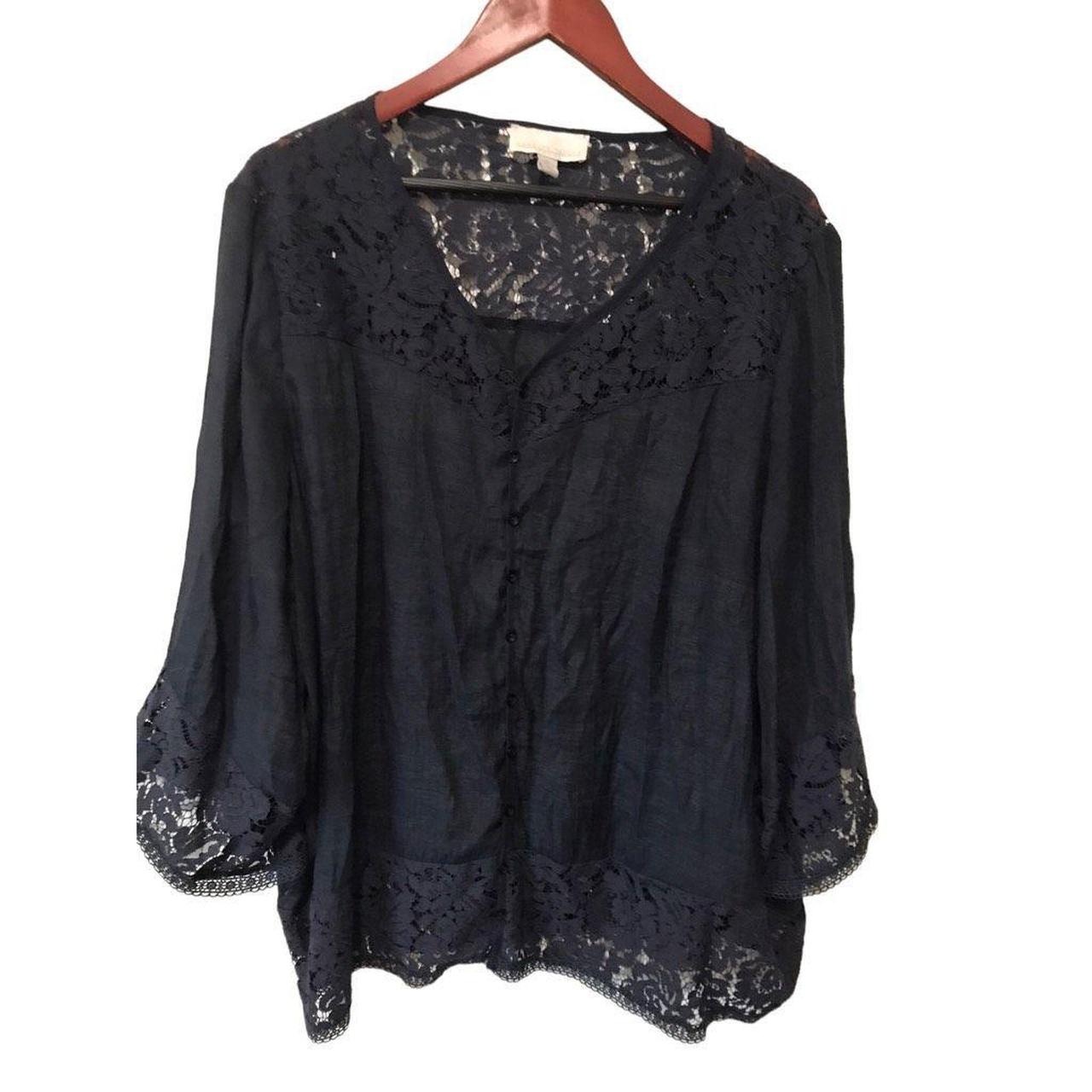 Carolyn Taylor Woman Dark Blue 3x Tunic Blouse... - Depop