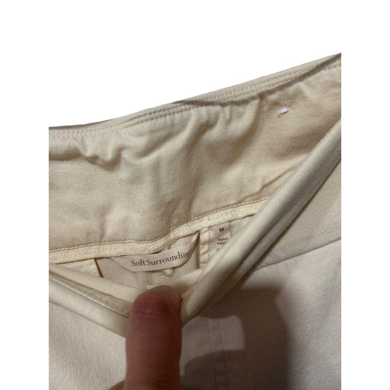 Soft Surroundings Stretch Cream Ivory Pull On Pants - Depop