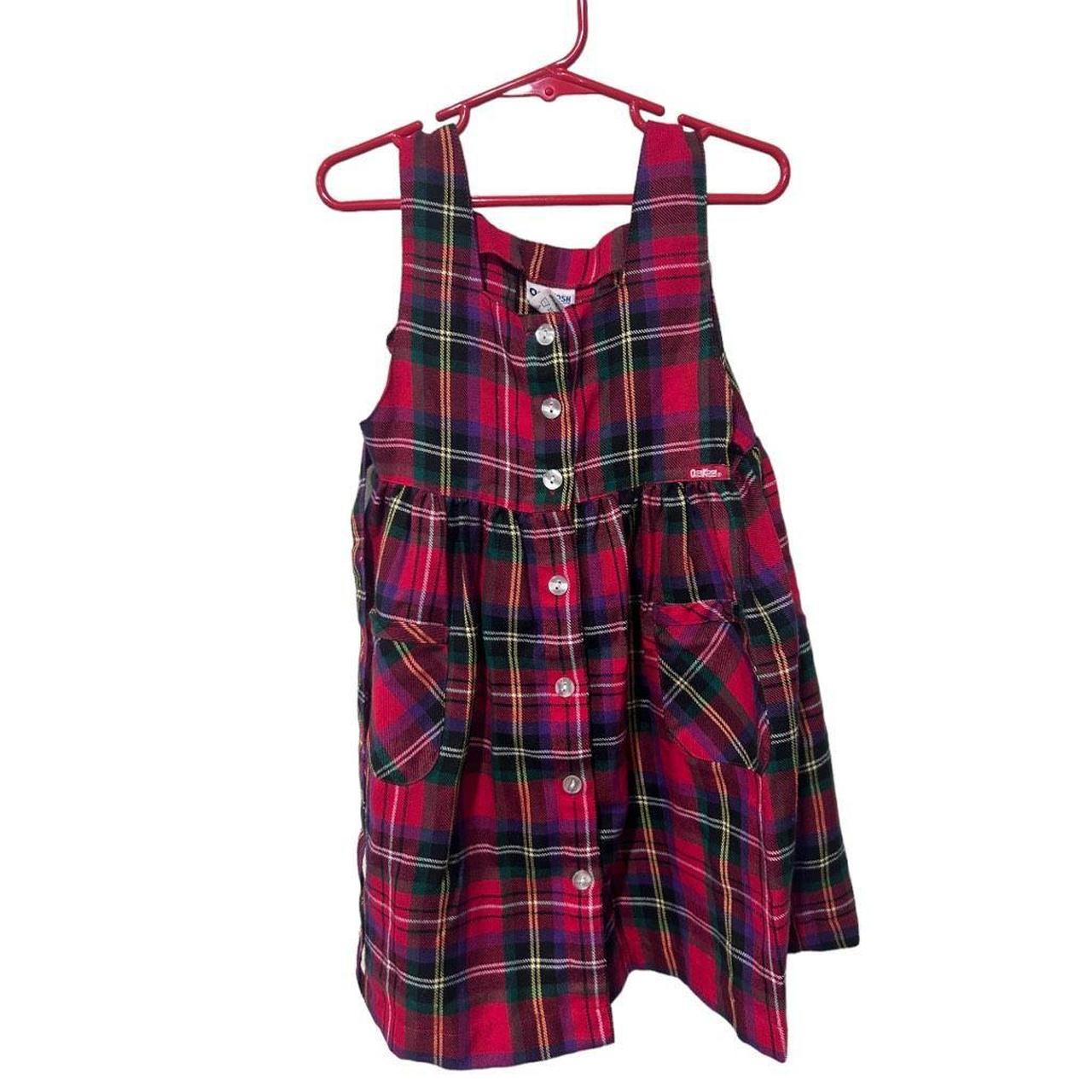 Vtg shops OshKosh Collection Red Plaid Dress