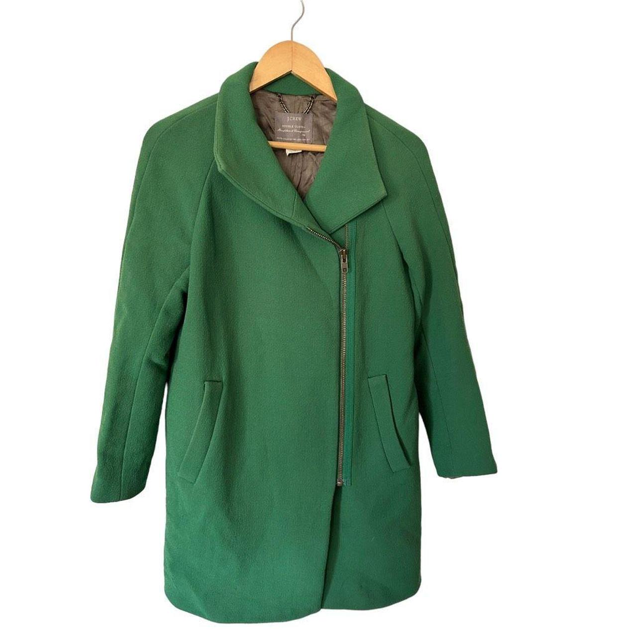 J crew green wool coat best sale