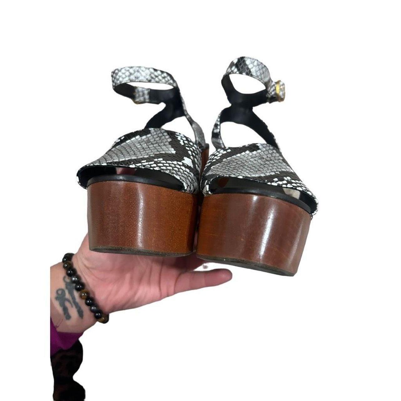 Tory Burch Camilla Platform Wooden Snakeskin Depop