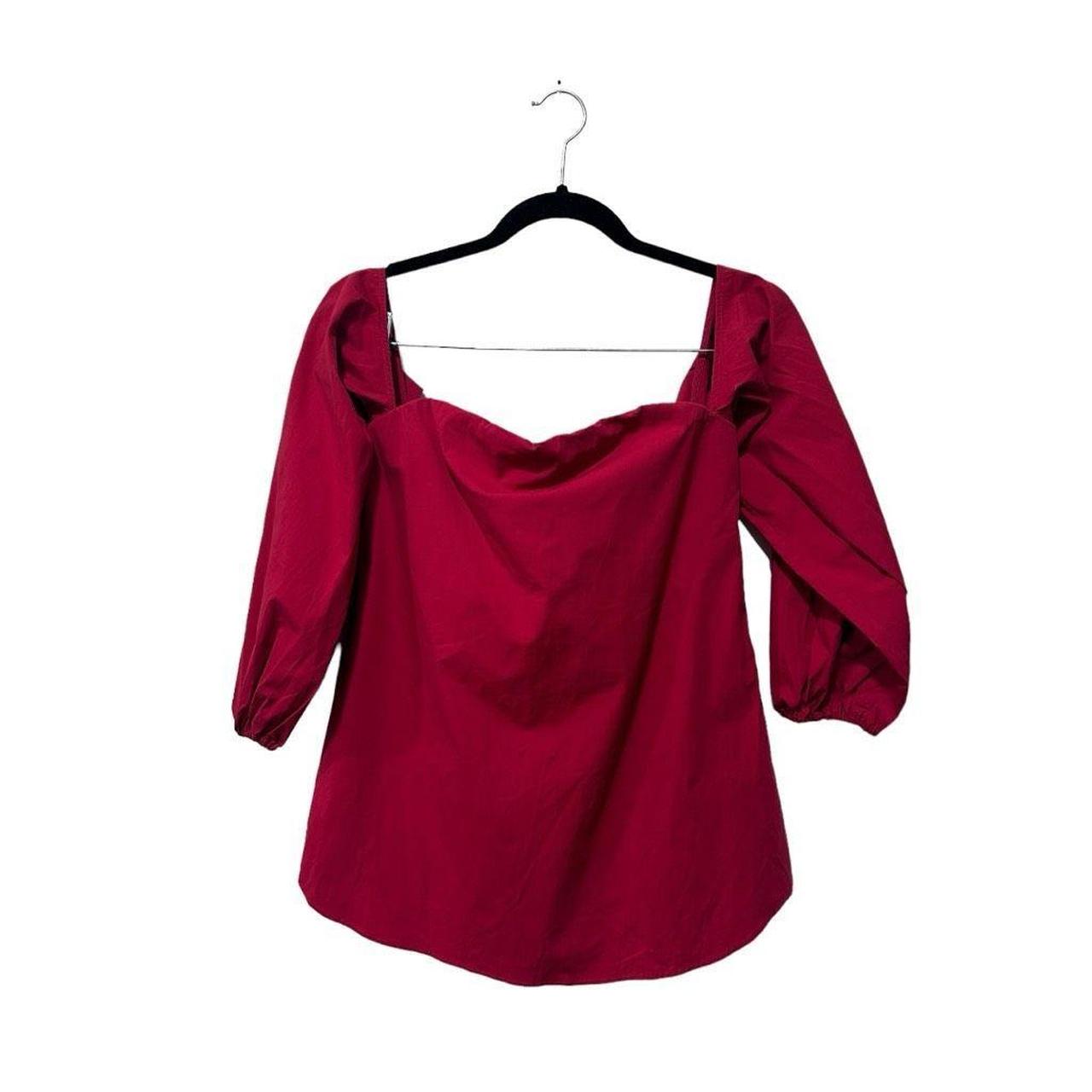 Theory Laureema Red Off the Shoulder cheapest Top